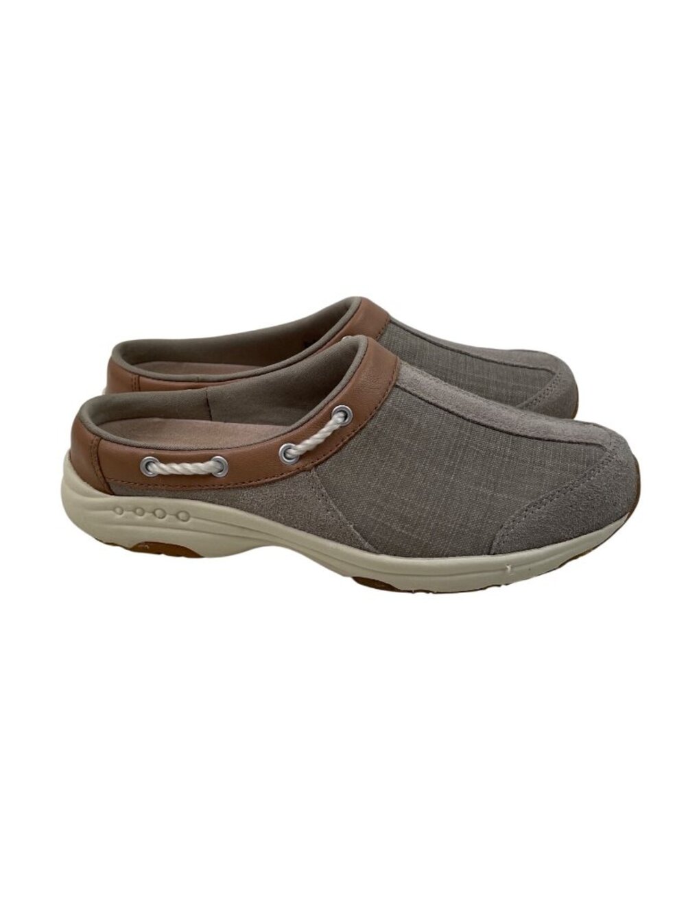 Easy Spirit Womens Travelport Casual Slip-On Mule Clogs Brown & Beige Size 7.5 - Picture 2 of 10
